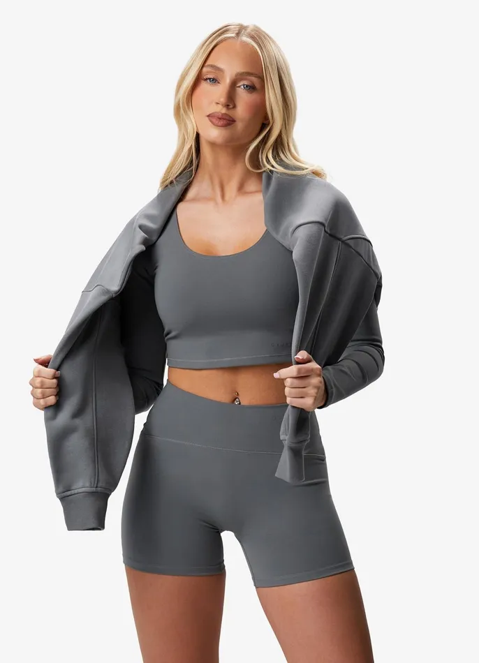 Gym King CoOrds Women Peach Luxe Long Sleeve Top 8211 Dark Sage Luxe
