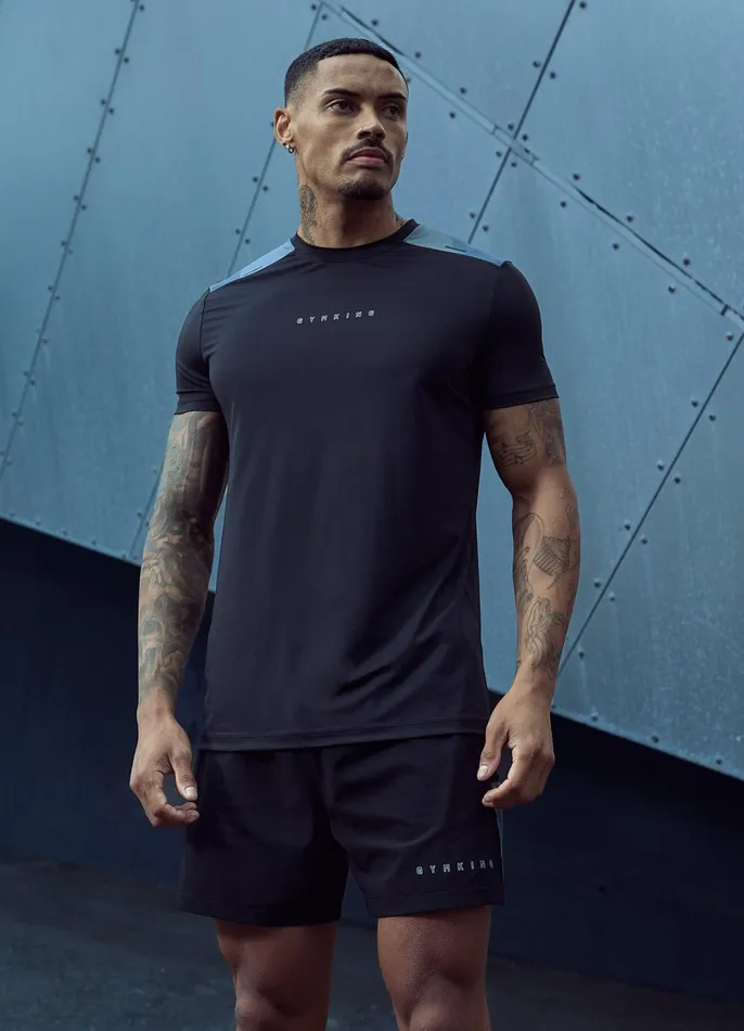 Gym King Gymwear Men React Tee 8211 Black