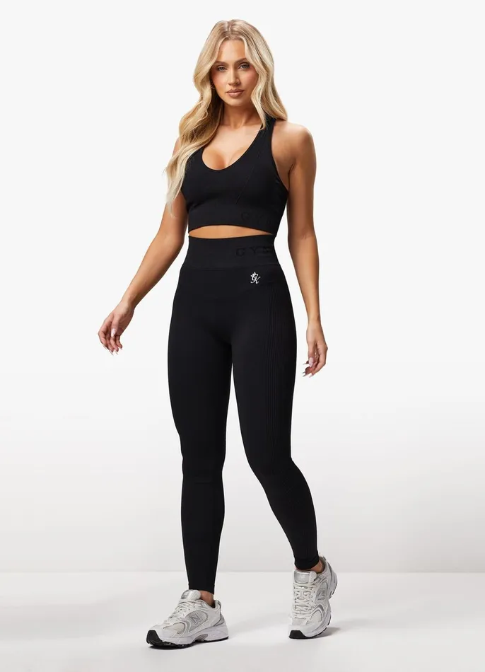 Gym King Gymwear Women Formation Seamless Rib Legging 8211 Black