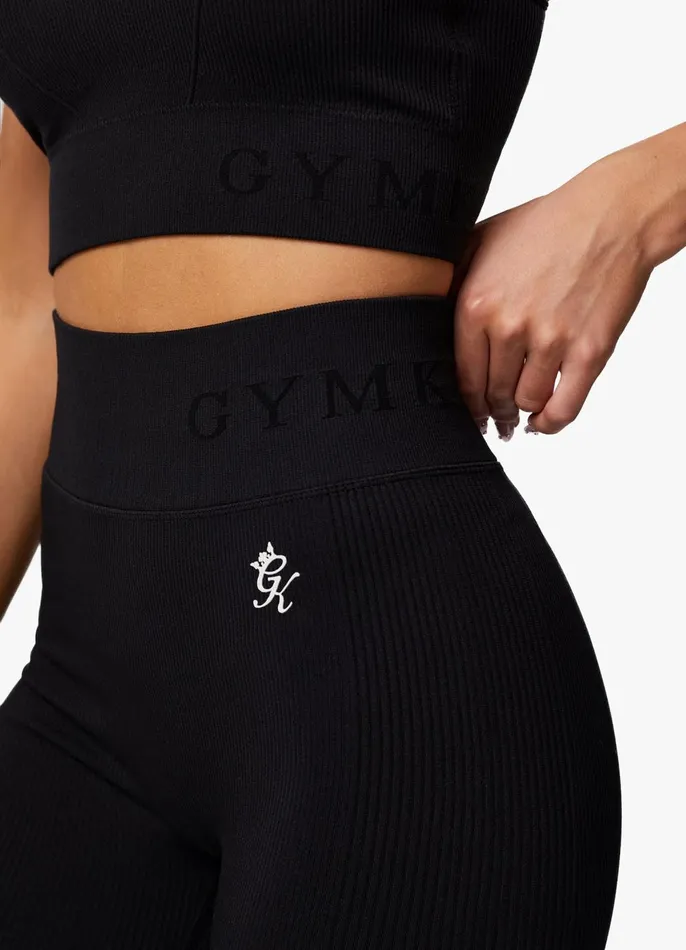 Gym King Gymwear Women Formation Seamless Rib Legging 8211 Black