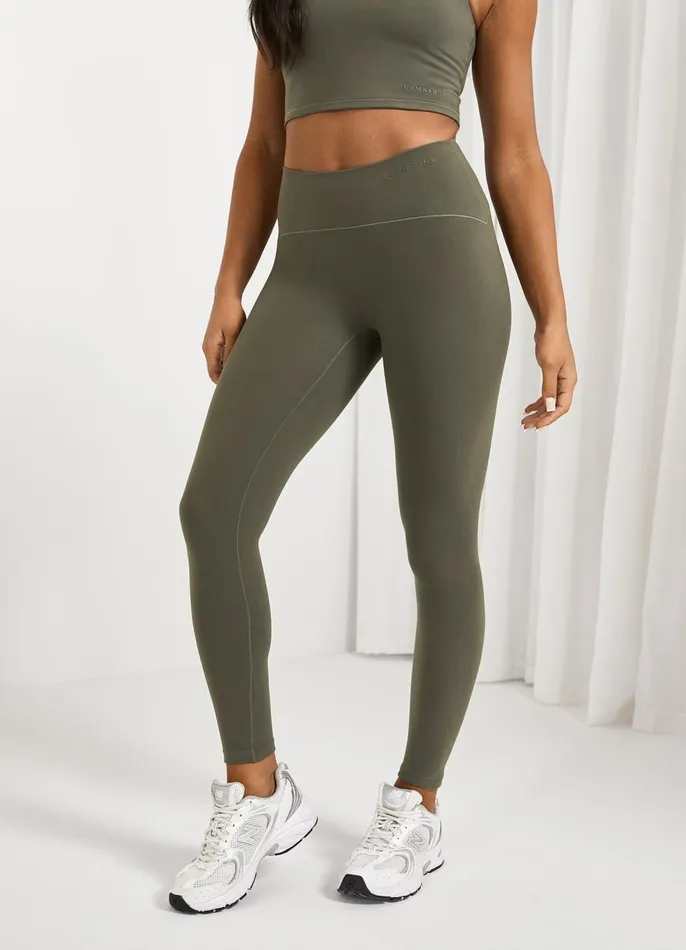 Gym King Gymwear Women Peach Luxe Legging 8211 Olive Luxe