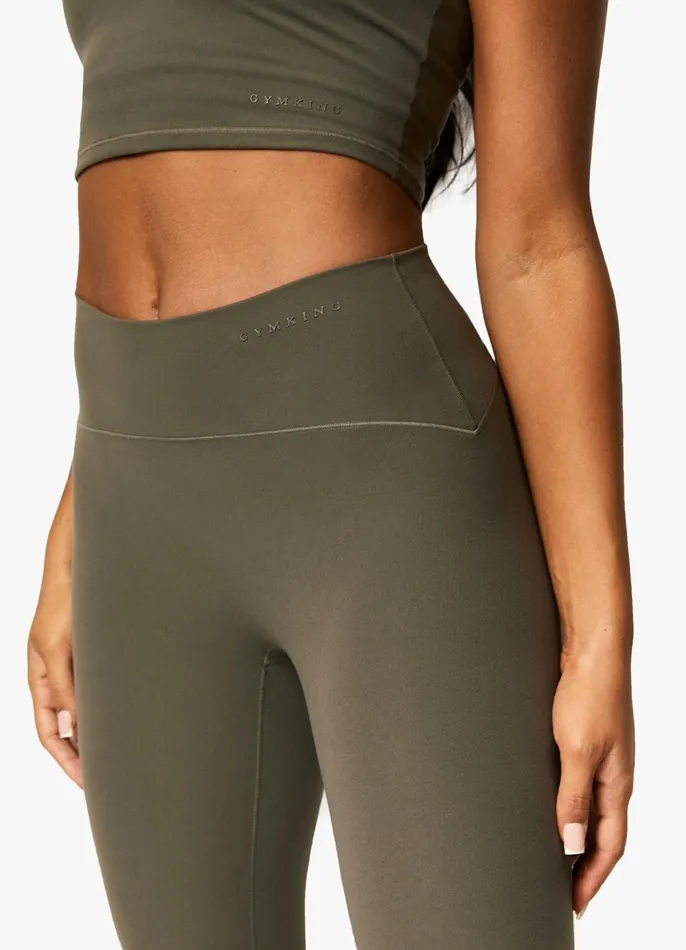 Gym King Gymwear Women Peach Luxe Legging 8211 Olive Luxe