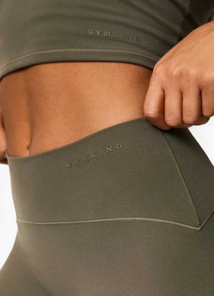Gym King Gymwear Women Peach Luxe Legging 8211 Olive Luxe