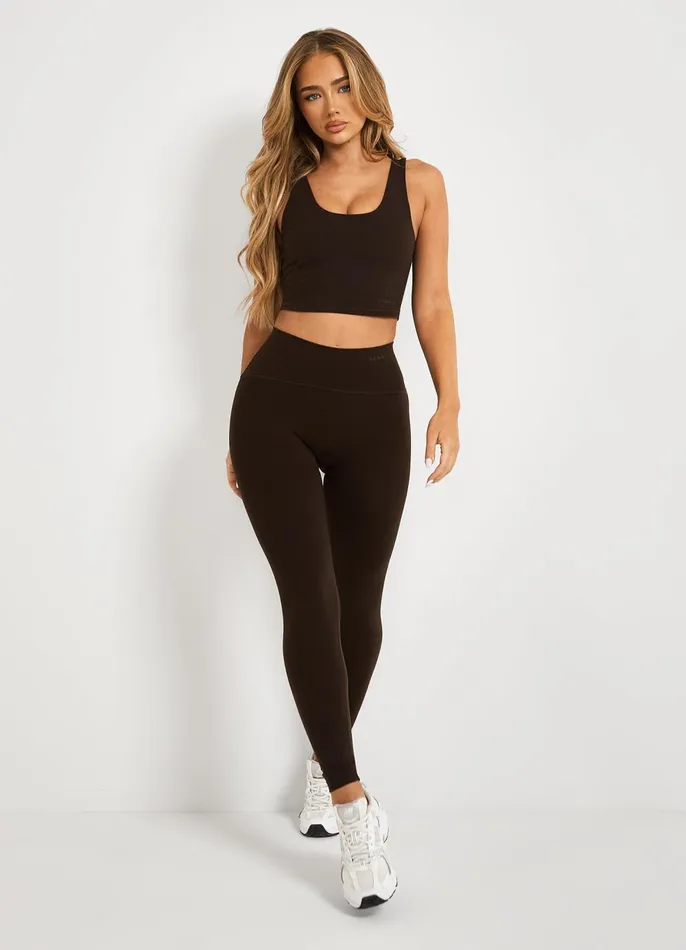 Gym King Gymwear Women Peach Luxe Tank 8211 Cocoa Luxe