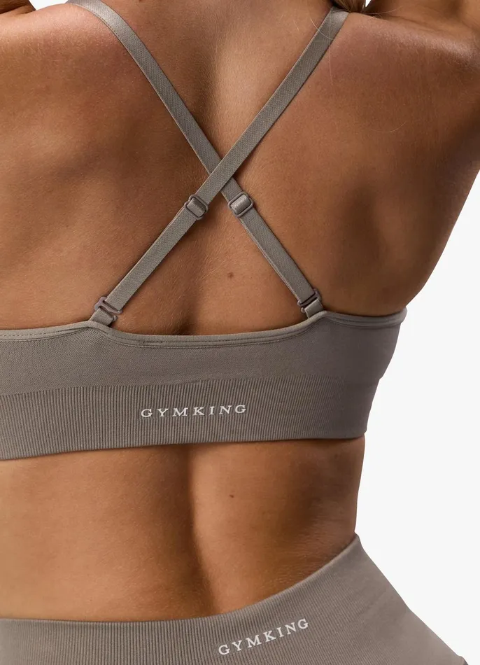 Gym King Gymwear Women Sculpt Seamless Scrunch Bra 8211 Truffle