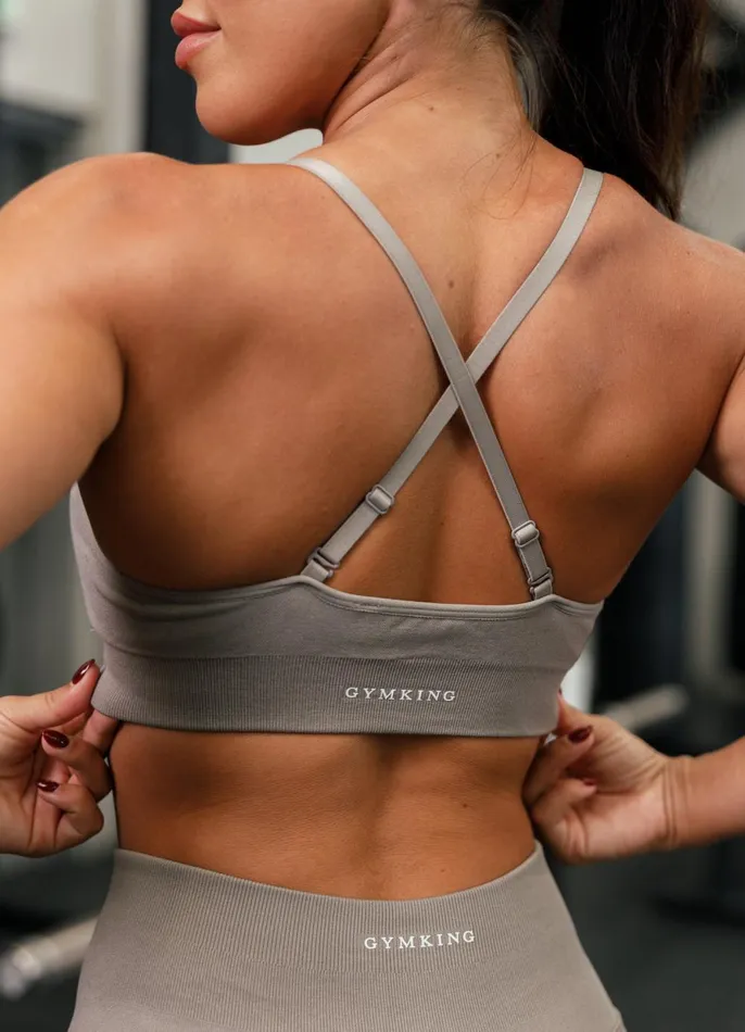 Gym King Gymwear Women Sculpt Seamless Scrunch Bra 8211 Truffle
