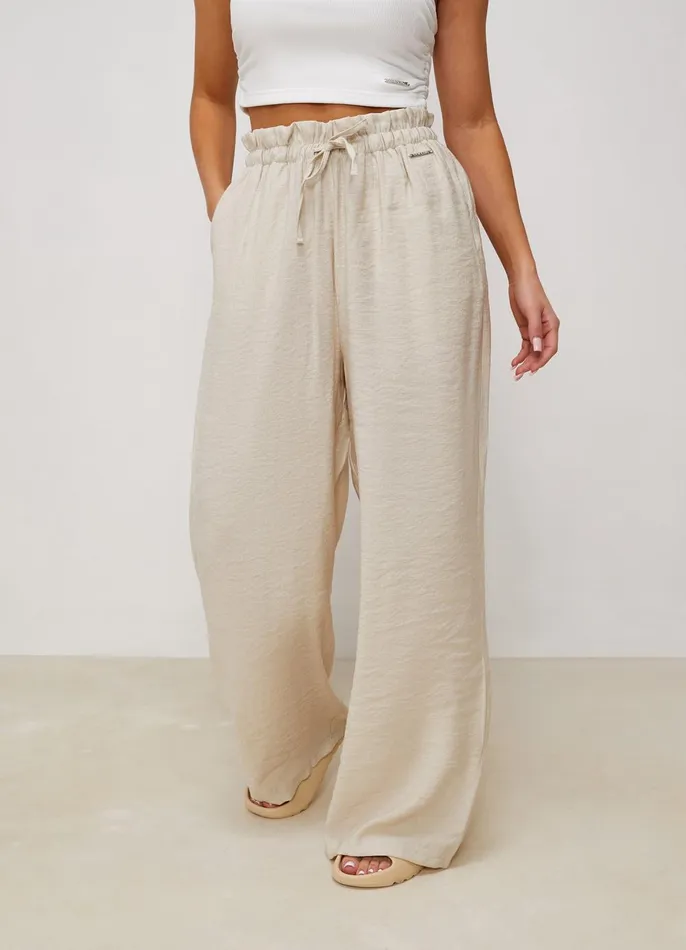 Gym King Joggers Women Signature Woven Paperbag Trousers 8211 Warm Linen
