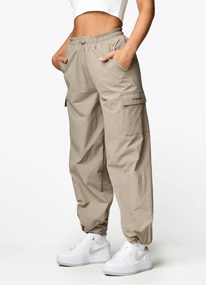 Gym King Joggers Women Utility Woven Cargo Pant 8211 Mocha