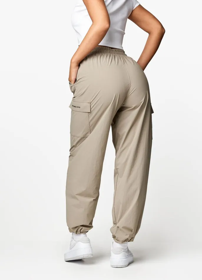 Gym King Joggers Women Utility Woven Cargo Pant 8211 Mocha