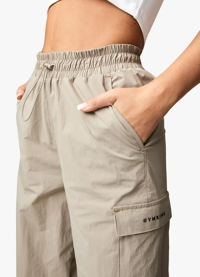 Gym King Joggers Women Utility Woven Cargo Pant 8211 Mocha