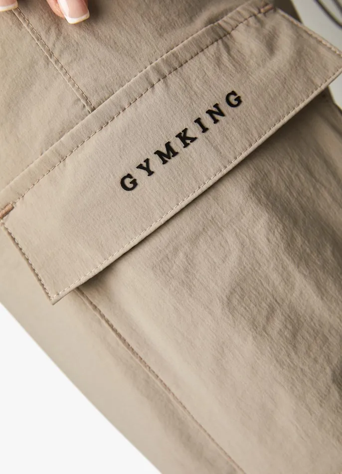 Gym King Joggers Women Utility Woven Cargo Pant 8211 Mocha