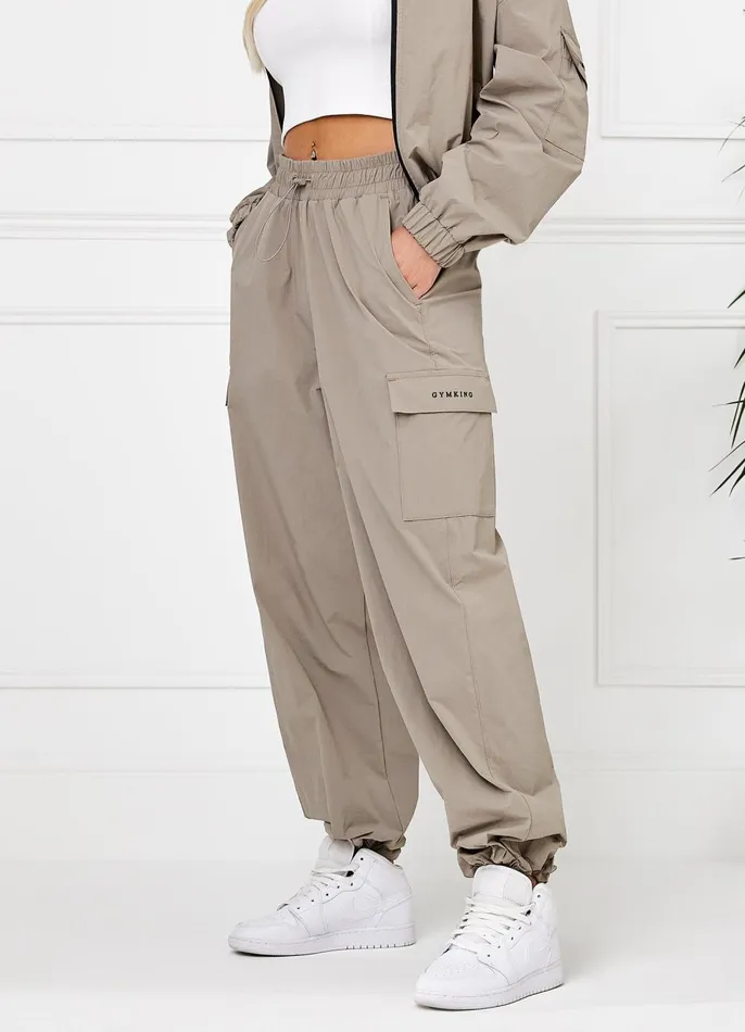 Gym King Joggers Women Utility Woven Cargo Pant 8211 Mocha