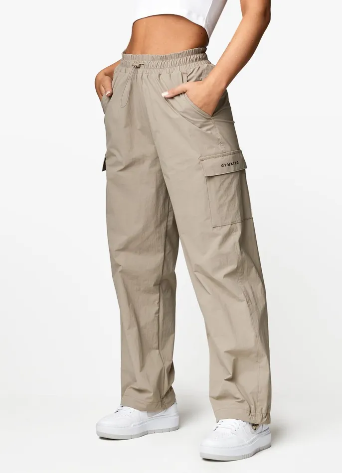 Gym King Joggers Women Utility Woven Cargo Pant 8211 Mocha