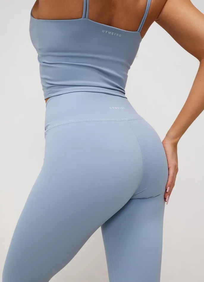 Gym King Leggings Women 365 Wrap Over Legging 8211 Powder Blue