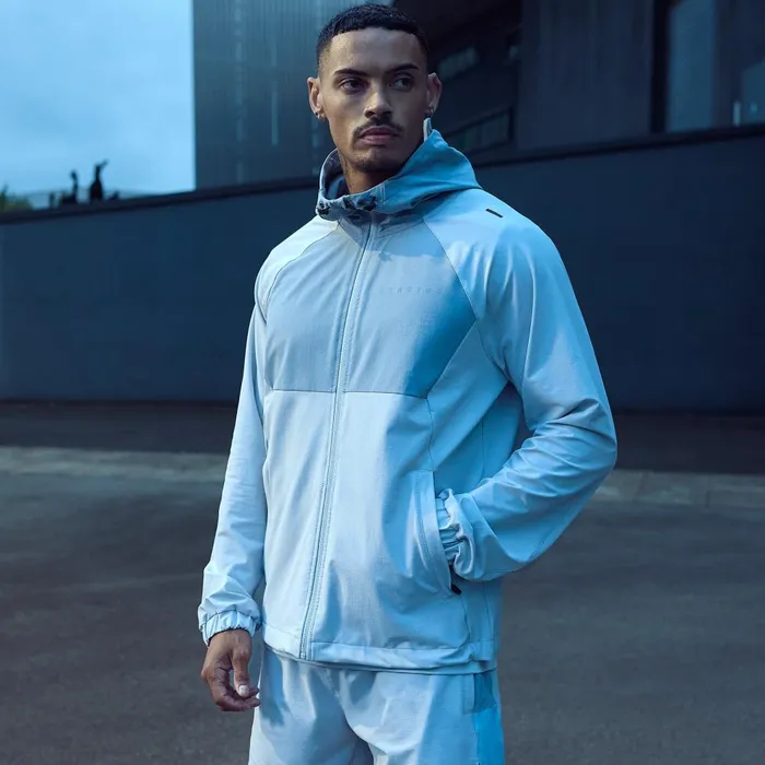 Gym King Outerwear Men React Woven Jacket 8211 Light Grey