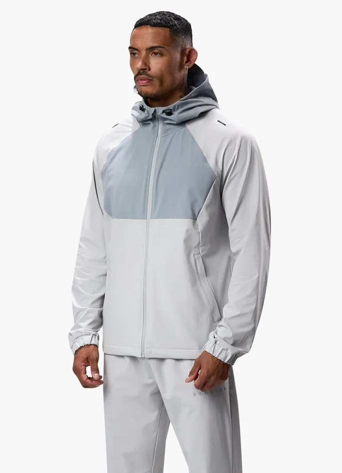 Gym King Outerwear Men React Woven Jacket 8211 Light Grey