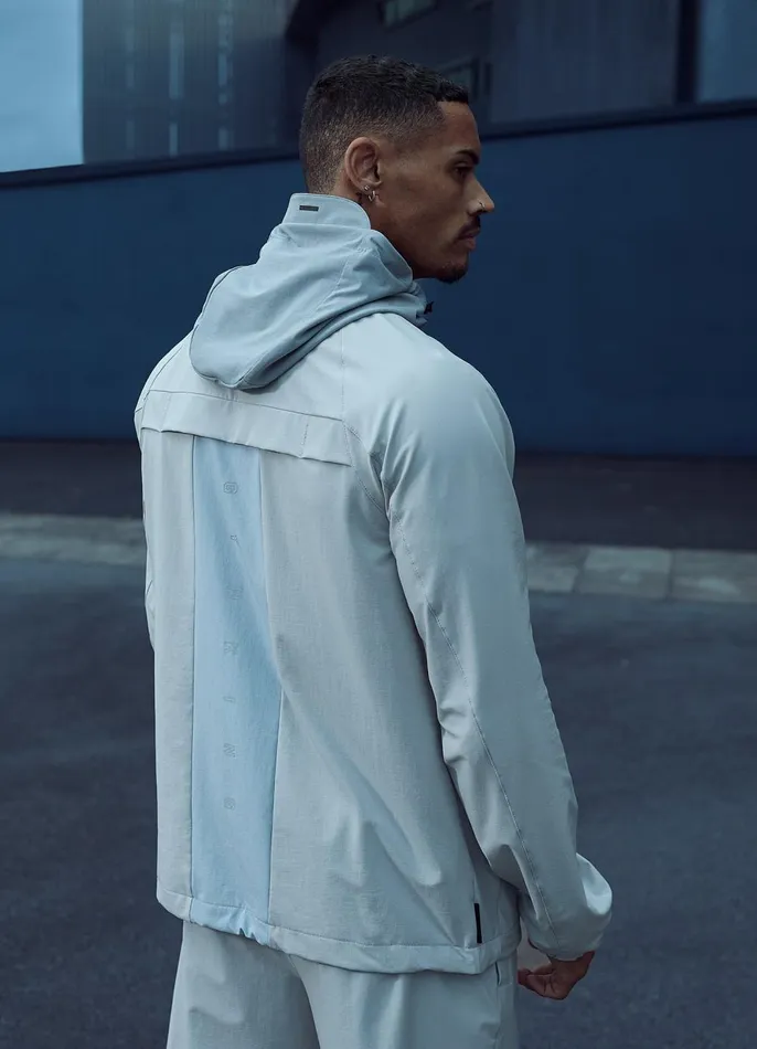 Gym King Outerwear Men React Woven Jacket 8211 Light Grey