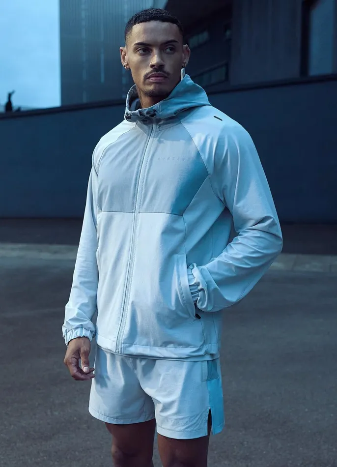 Gym King Outerwear Men React Woven Jacket 8211 Light Grey