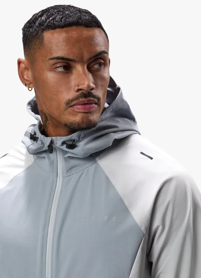 Gym King Outerwear Men React Woven Jacket 8211 Light Grey