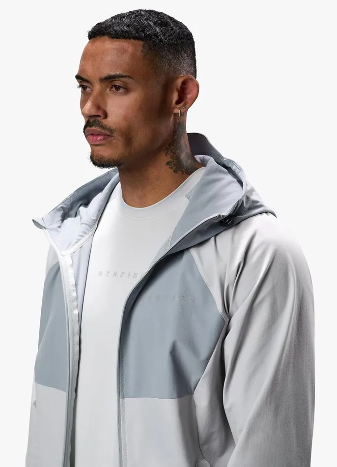 Gym King Outerwear Men React Woven Jacket 8211 Light Grey