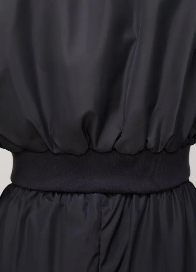 Gym King Outerwear Women Satin Cargo Bomber 8211 Graphite