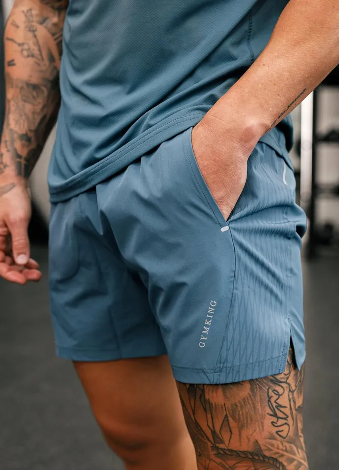 Gym King Shorts Men Divergent Short 8211 Lake Blue