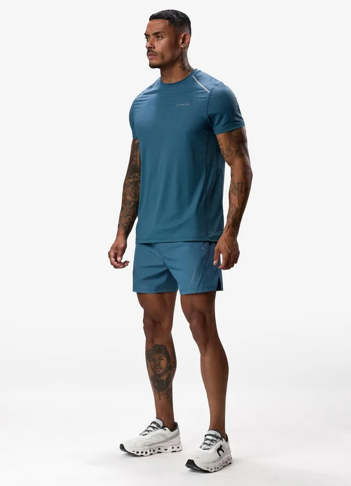 Gym King Shorts Men Divergent Short 8211 Lake Blue
