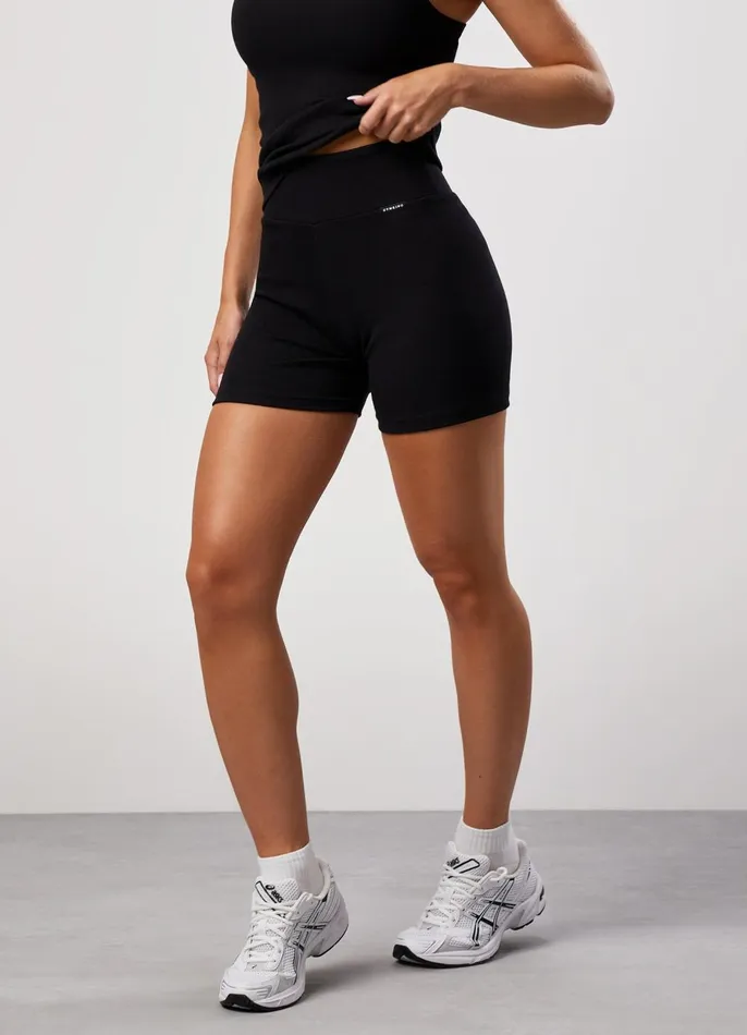 Gym King Shorts Women 365 Rib Cycle Short 8211 Black