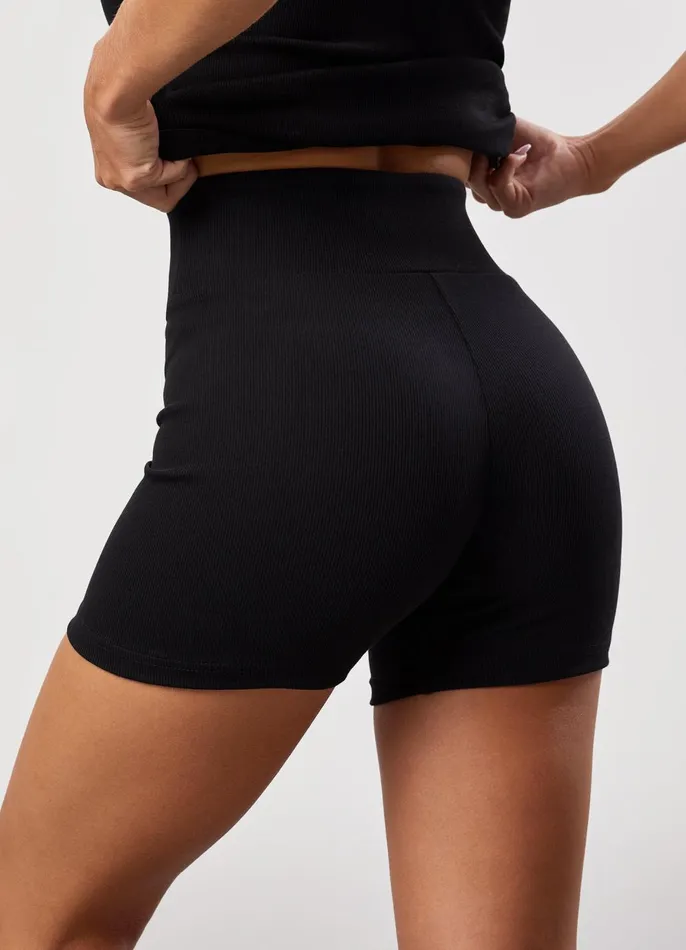 Gym King Shorts Women 365 Rib Cycle Short 8211 Black