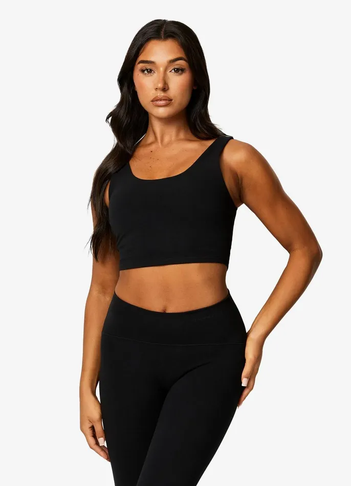 Gym King Sports Bras Women Peach Luxe Tank 8211 Black Luxe