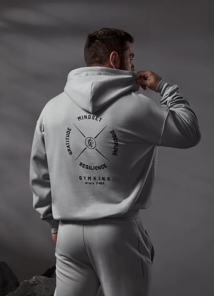 Gym King Sweatshirts and Hoodies Men Compass Hood 8211 Urban Grey