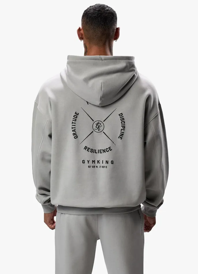 Gym King Sweatshirts and Hoodies Men Compass Hood 8211 Urban Grey