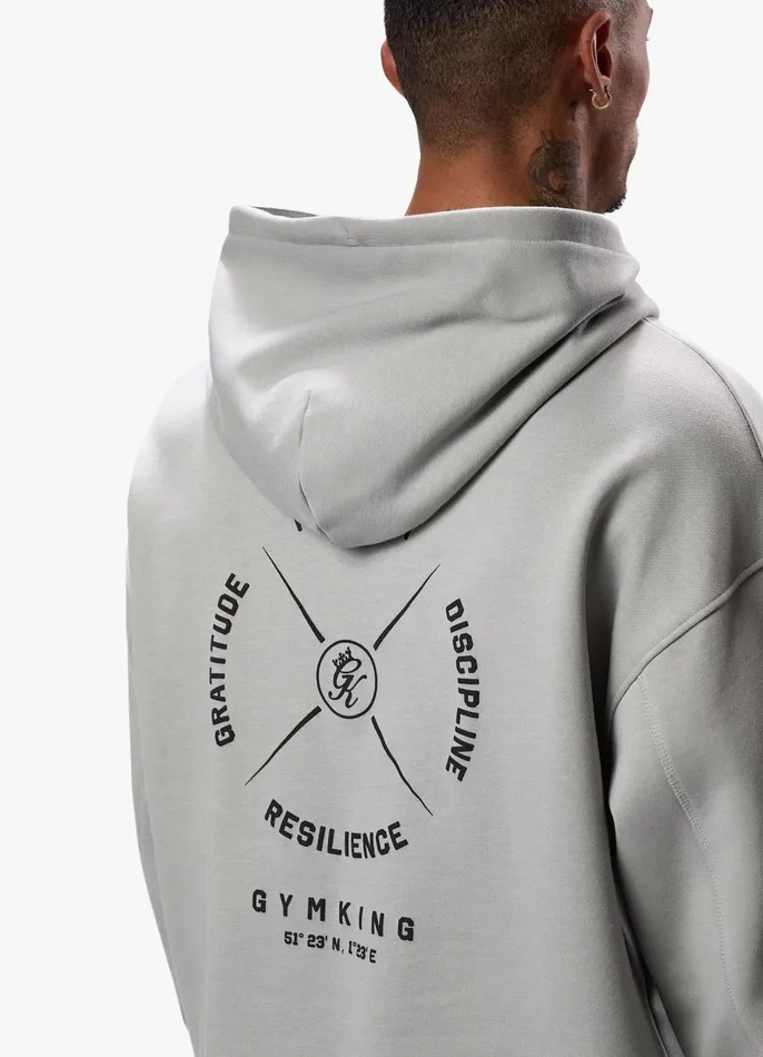 Gym King Sweatshirts and Hoodies Men Compass Hood 8211 Urban Grey