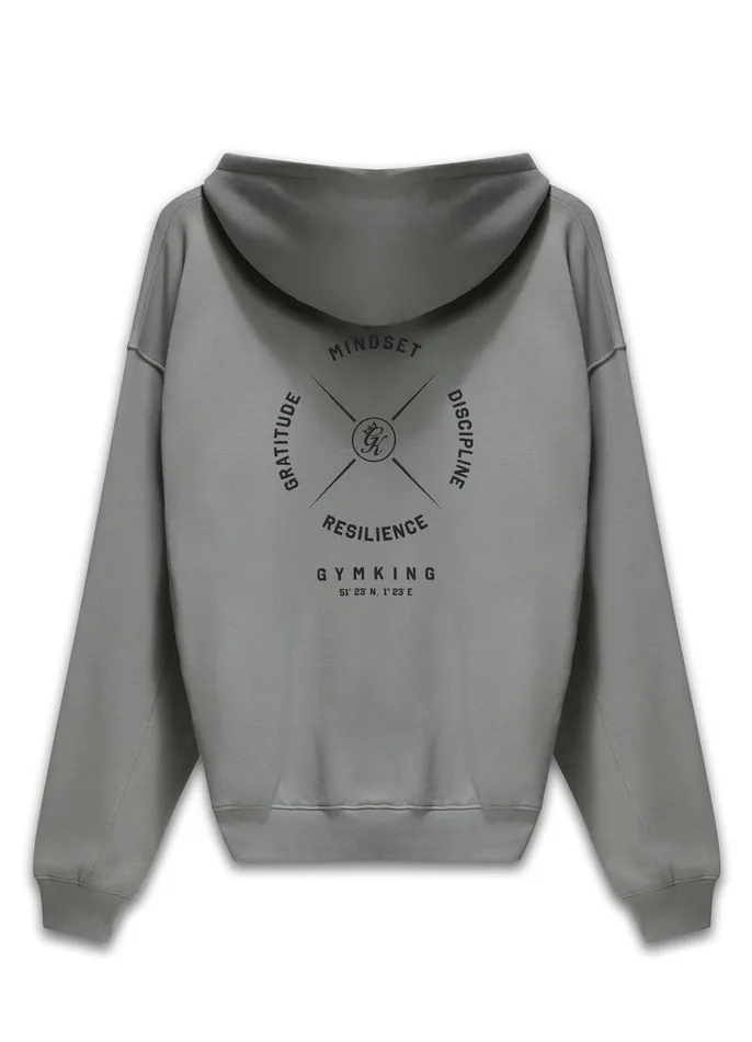 Gym King Sweatshirts and Hoodies Men Compass Hood 8211 Urban Grey