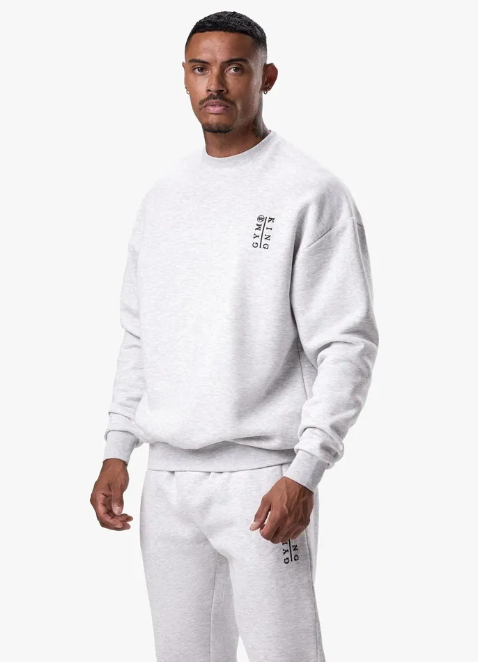 Gym King Sweatshirts and Hoodies Men Division Crew 8211 Snow Marl