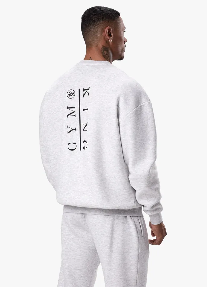 Gym King Sweatshirts and Hoodies Men Division Crew 8211 Snow Marl