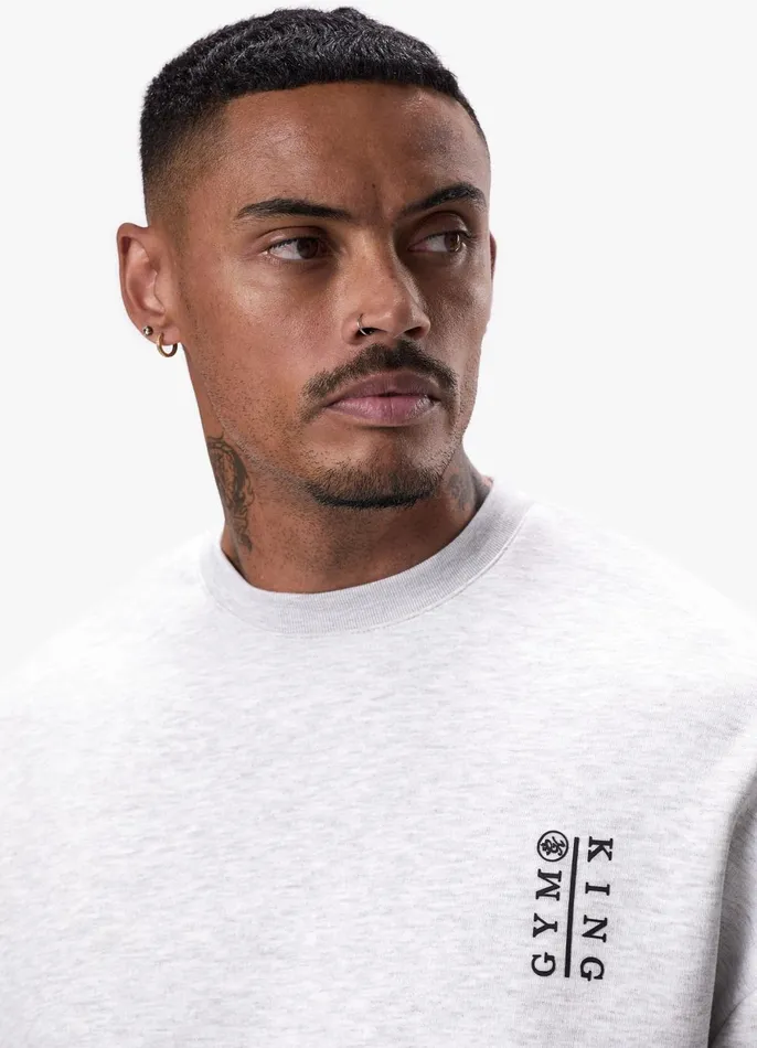 Gym King Sweatshirts and Hoodies Men Division Crew 8211 Snow Marl