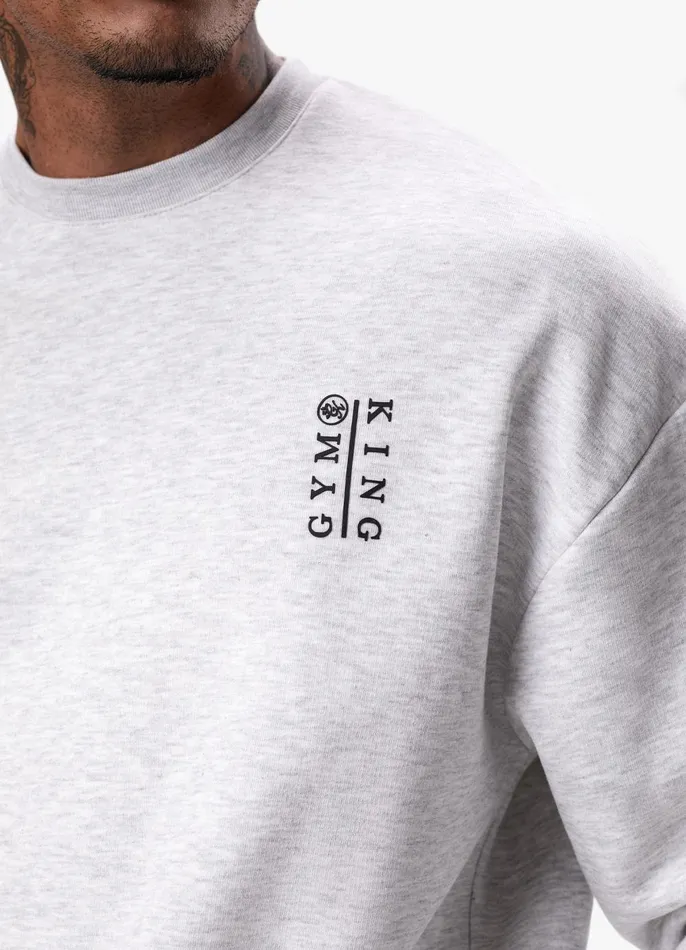 Gym King Sweatshirts and Hoodies Men Division Crew 8211 Snow Marl