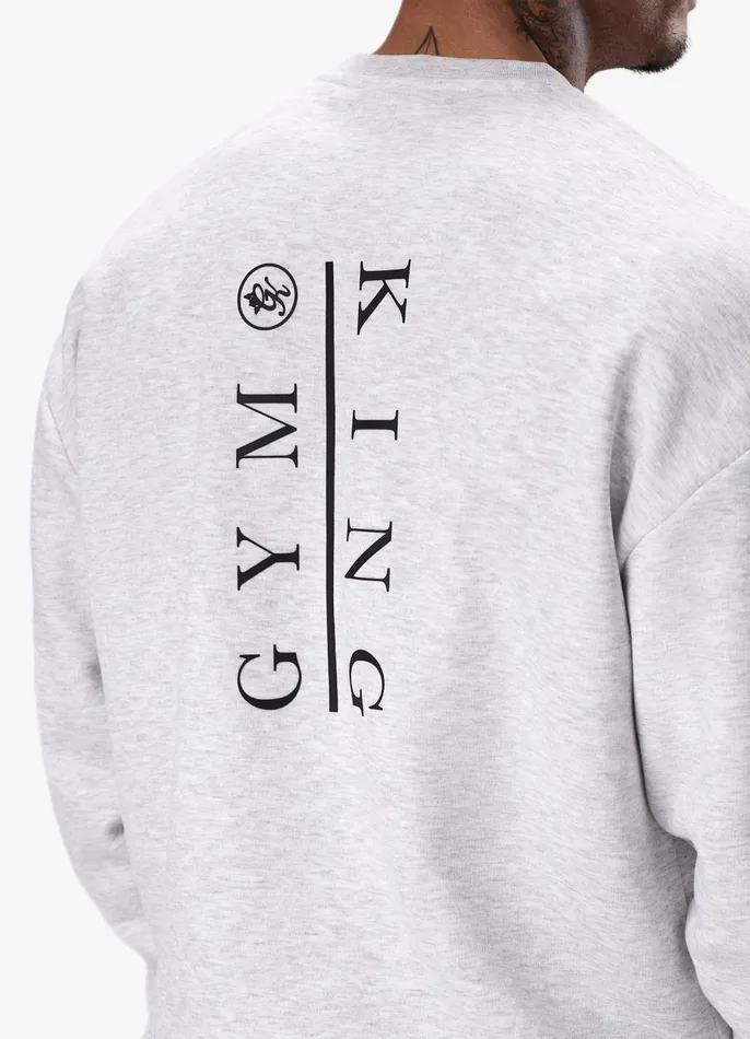 Gym King Sweatshirts and Hoodies Men Division Crew 8211 Snow Marl