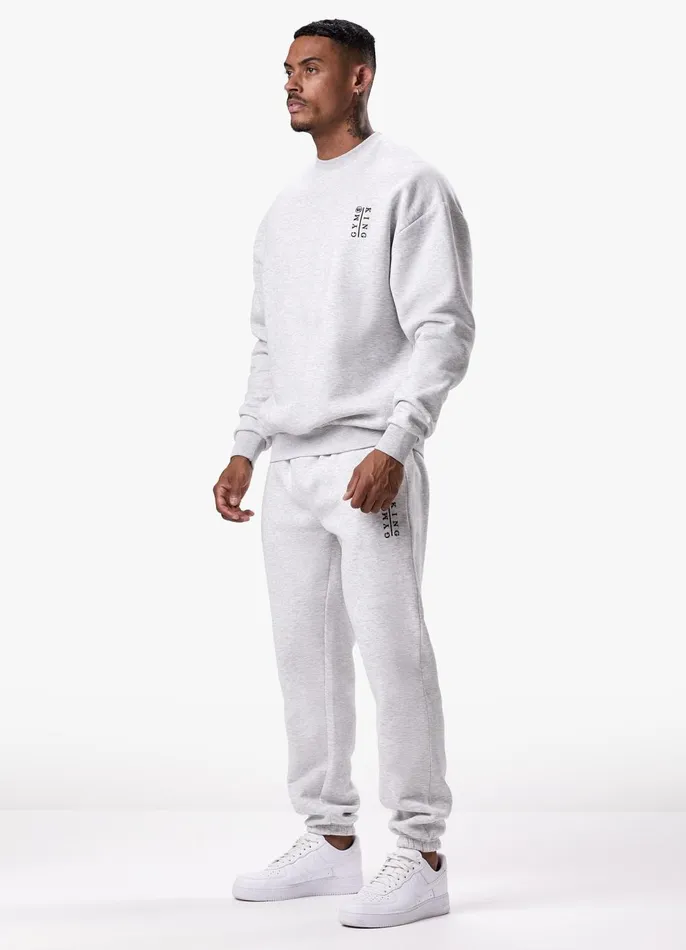 Gym King Sweatshirts and Hoodies Men Division Crew 8211 Snow Marl