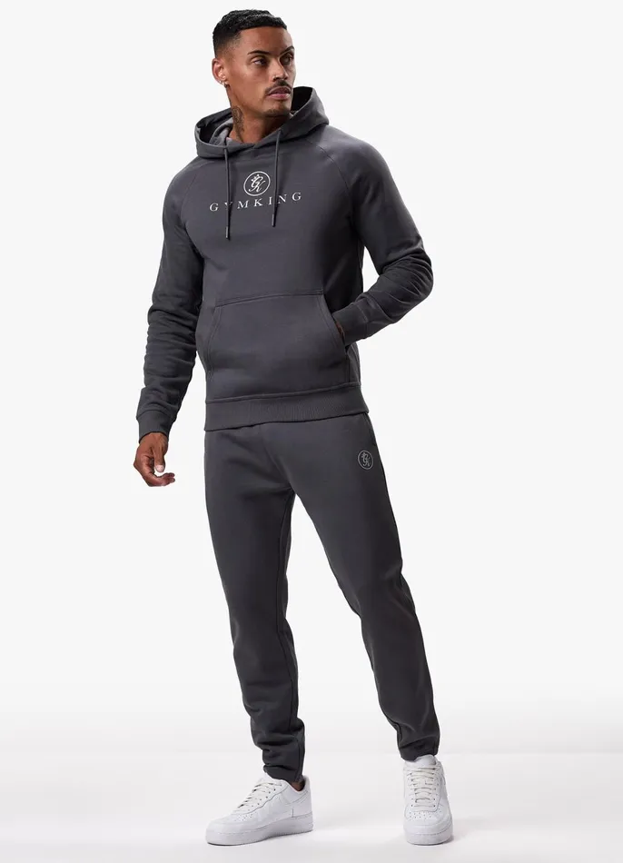 Gym King Sweatshirts and Hoodies Men Pro Logo Fleece Hood 8211 Graphite