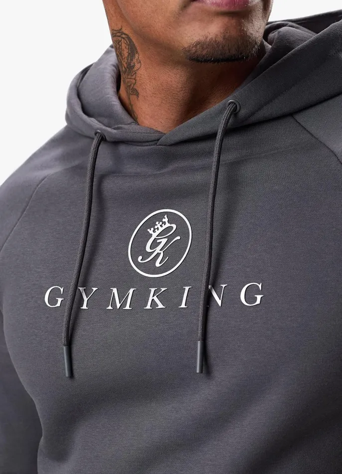 Gym King Sweatshirts and Hoodies Men Pro Logo Fleece Hood 8211 Graphite