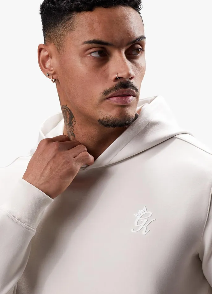 Gym King Sweatshirts and Hoodies Men Split Linear Hood 8211 Stone Grey