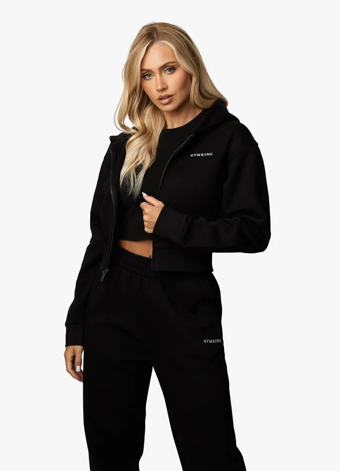 Gym King Sweatshirts and Hoodies Women 365 FZ Hood 8211 Black