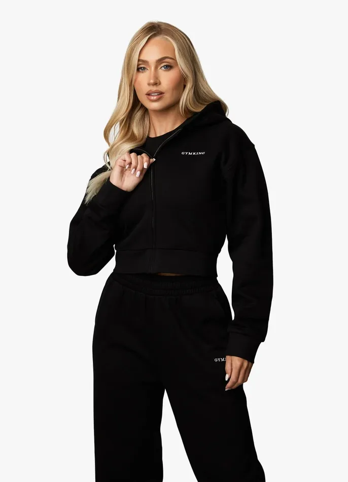 Gym King Sweatshirts and Hoodies Women 365 FZ Hood 8211 Black