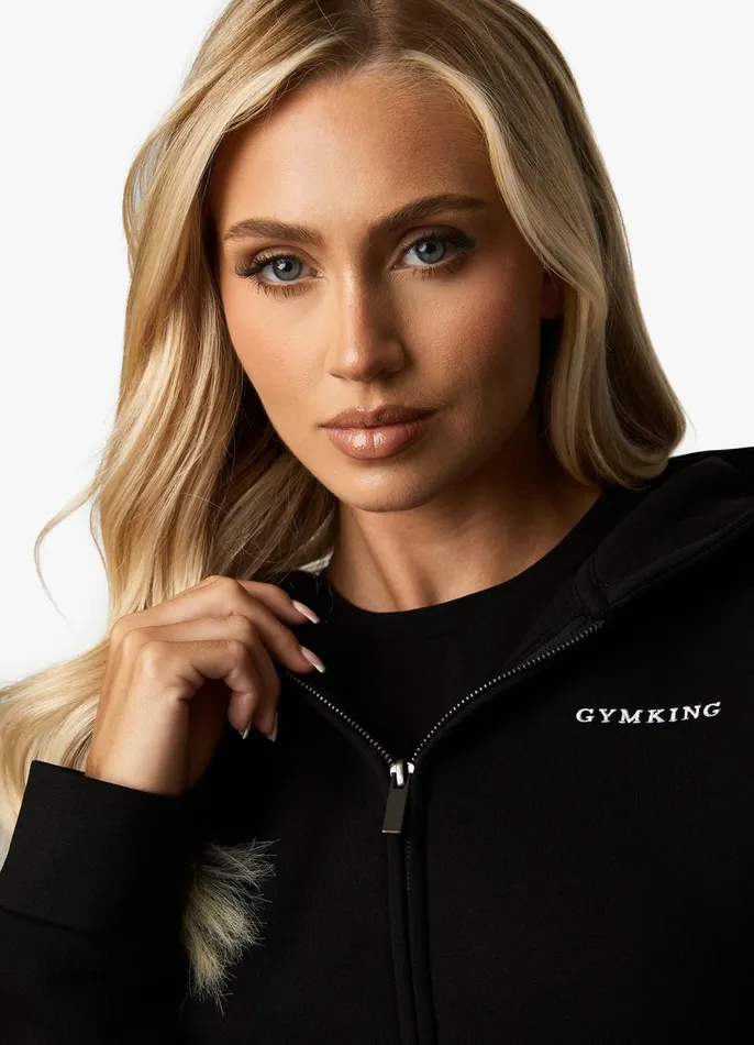 Gym King Sweatshirts and Hoodies Women 365 FZ Hood 8211 Black