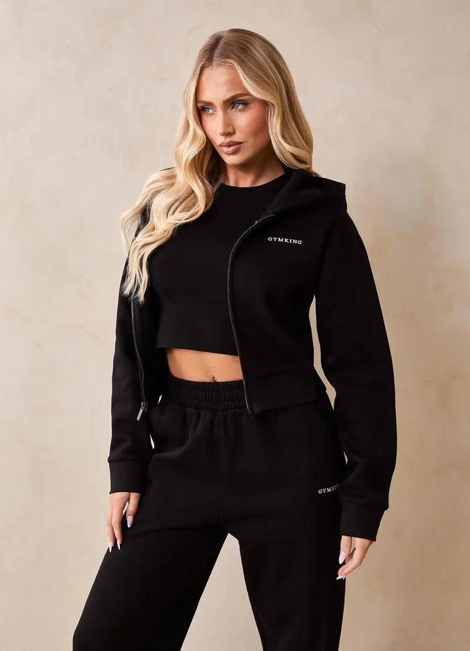 Gym King Sweatshirts and Hoodies Women 365 FZ Hood 8211 Black