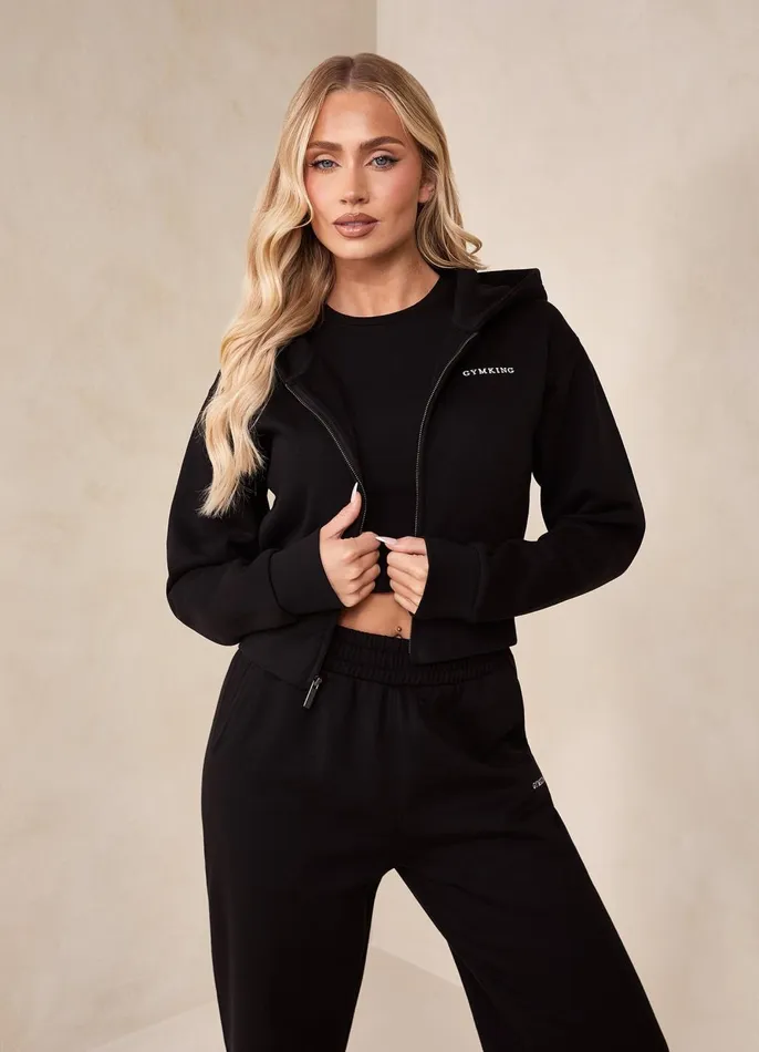 Gym King Sweatshirts and Hoodies Women 365 FZ Hood 8211 Black