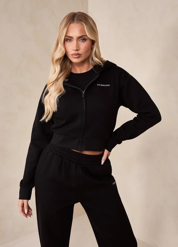 Gym King Sweatshirts and Hoodies Women 365 FZ Hood 8211 Black