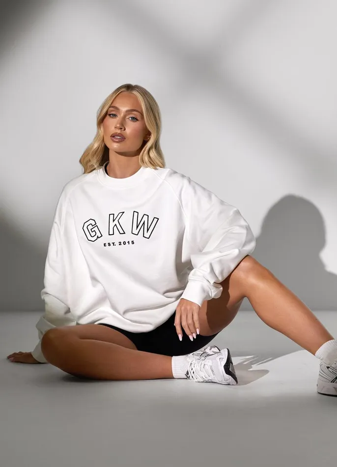 Gym King Sweatshirts and Hoodies Women GKW Relaxed Fit Crew 8211 Cream